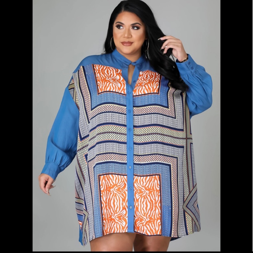 ⭐️Plus Size⭐️ Multi Print Savannah Dress - Picture 3 of 7